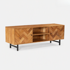 Chevron Wooden TV Unit -Z-TU-010