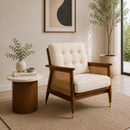 Wooden Cane Accent Chair - Z-AC-006