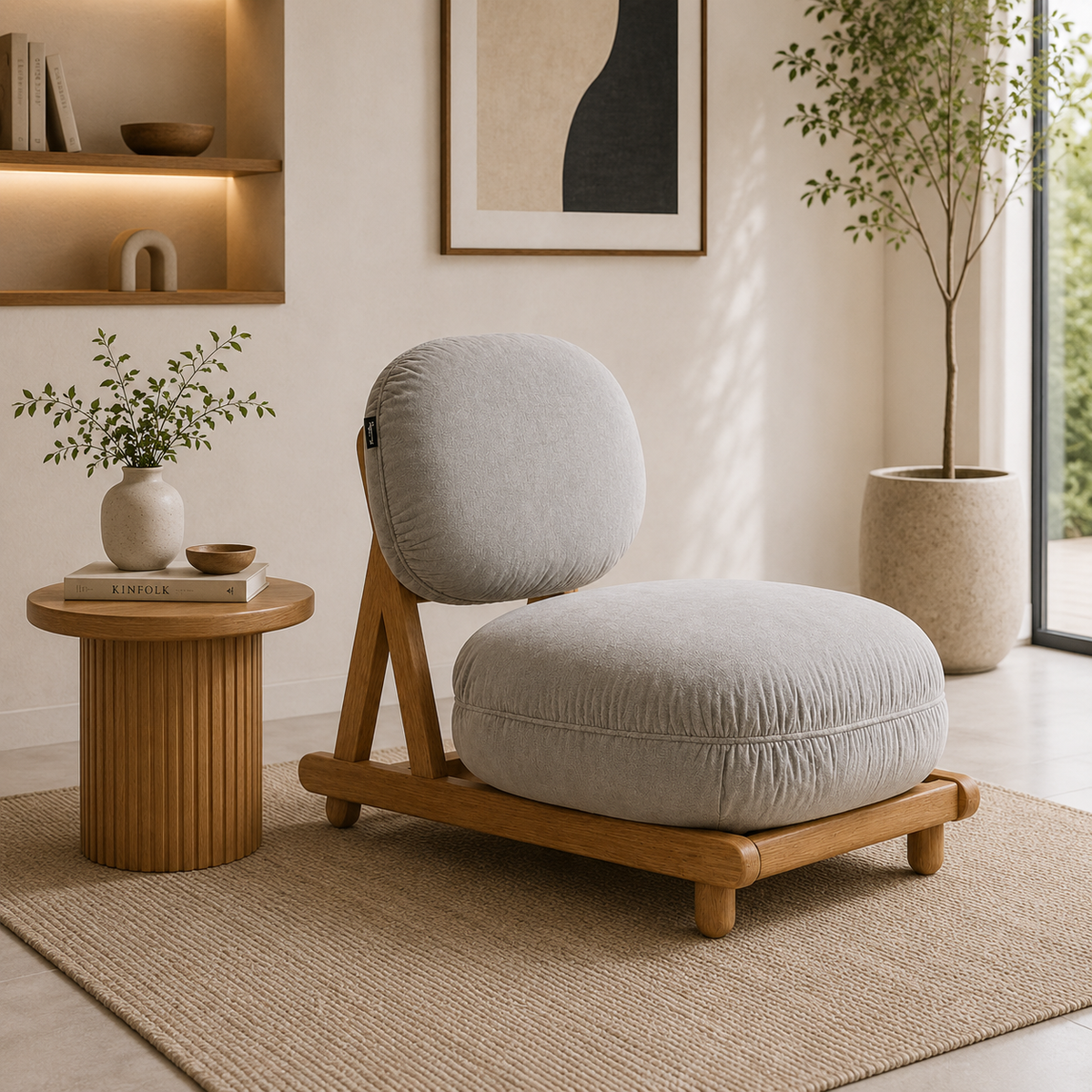 Grey Lounge Chair - Z‑AC‑009