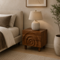 Circular Wave Bedside Table- Z-BS-006