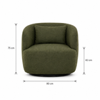 Olive Green Swivel Armchair- Z-AC-017