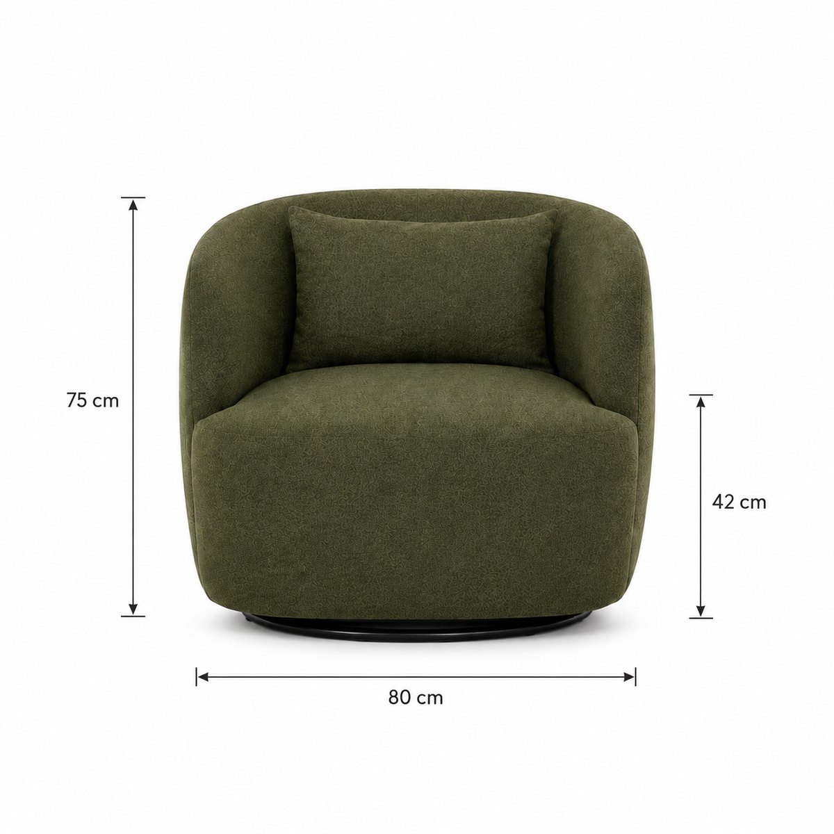 Olive Green Swivel Armchair- Z-AC-017