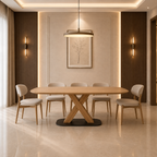 Contemporary Cross-Leg Dining Table with - Z-DT-002
