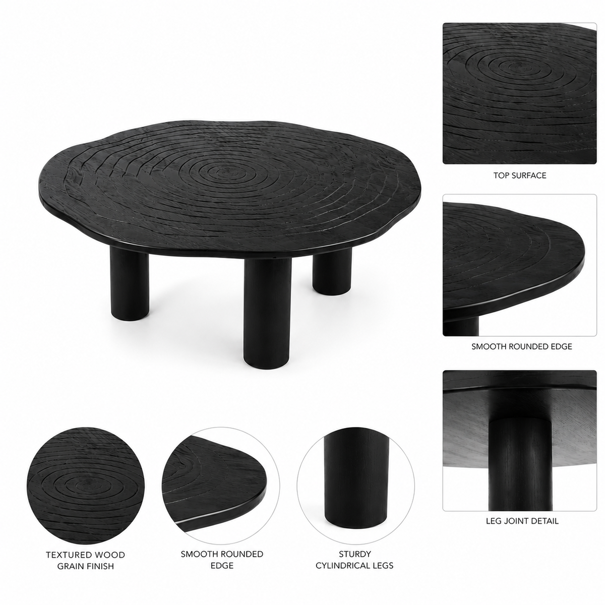 Round Sculptural Coffee Table - Z-CT-017