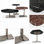 Elegant Marble Nesting Coffee Table Set - Z-CT-013