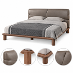Elegant Minimalist Wooden Bed - Z-B-019