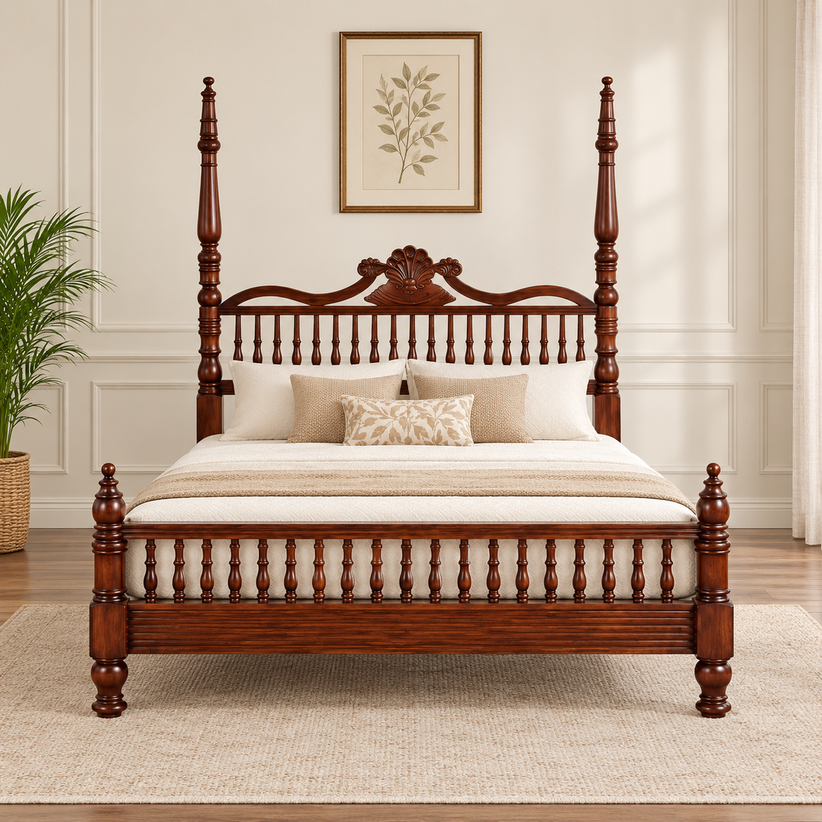 Royal Spindle Wooden Bed - Z-B-017