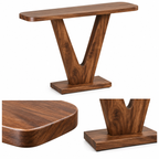 V‑Base Walnut Console Table -Z-C-002