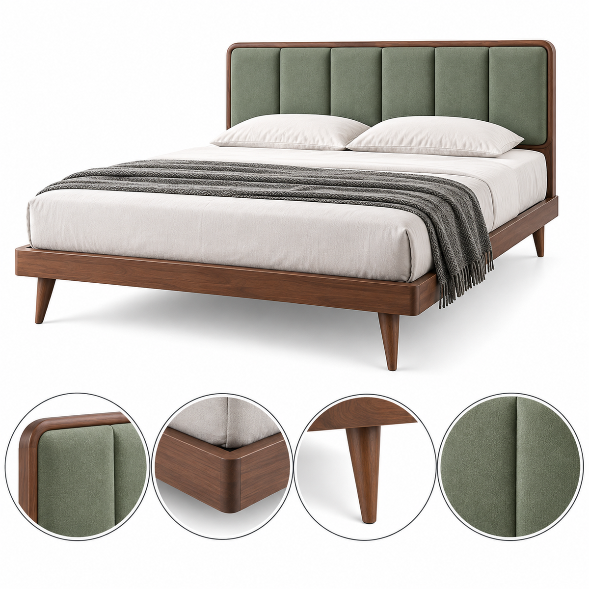 Modern Upholstered Platform Bed - Z-B-023