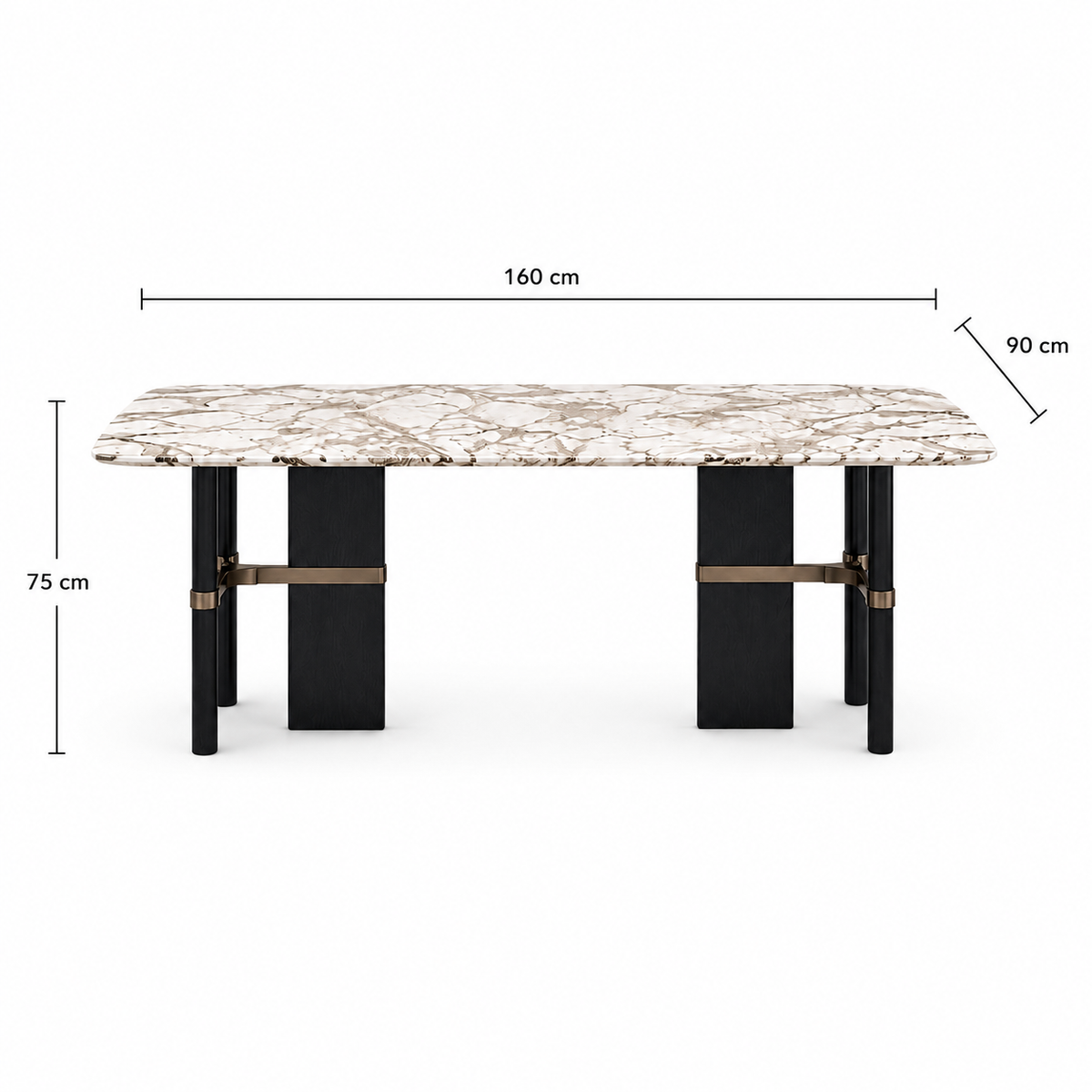 6-Seater Rectangular Marble Dining Table-Z-DT-024