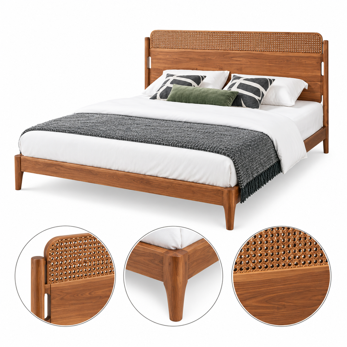 Contemporary Wooden Bed - Z-B-022