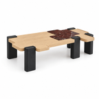 Natural Wood & Marble Coffee Table - Z-CT-023
