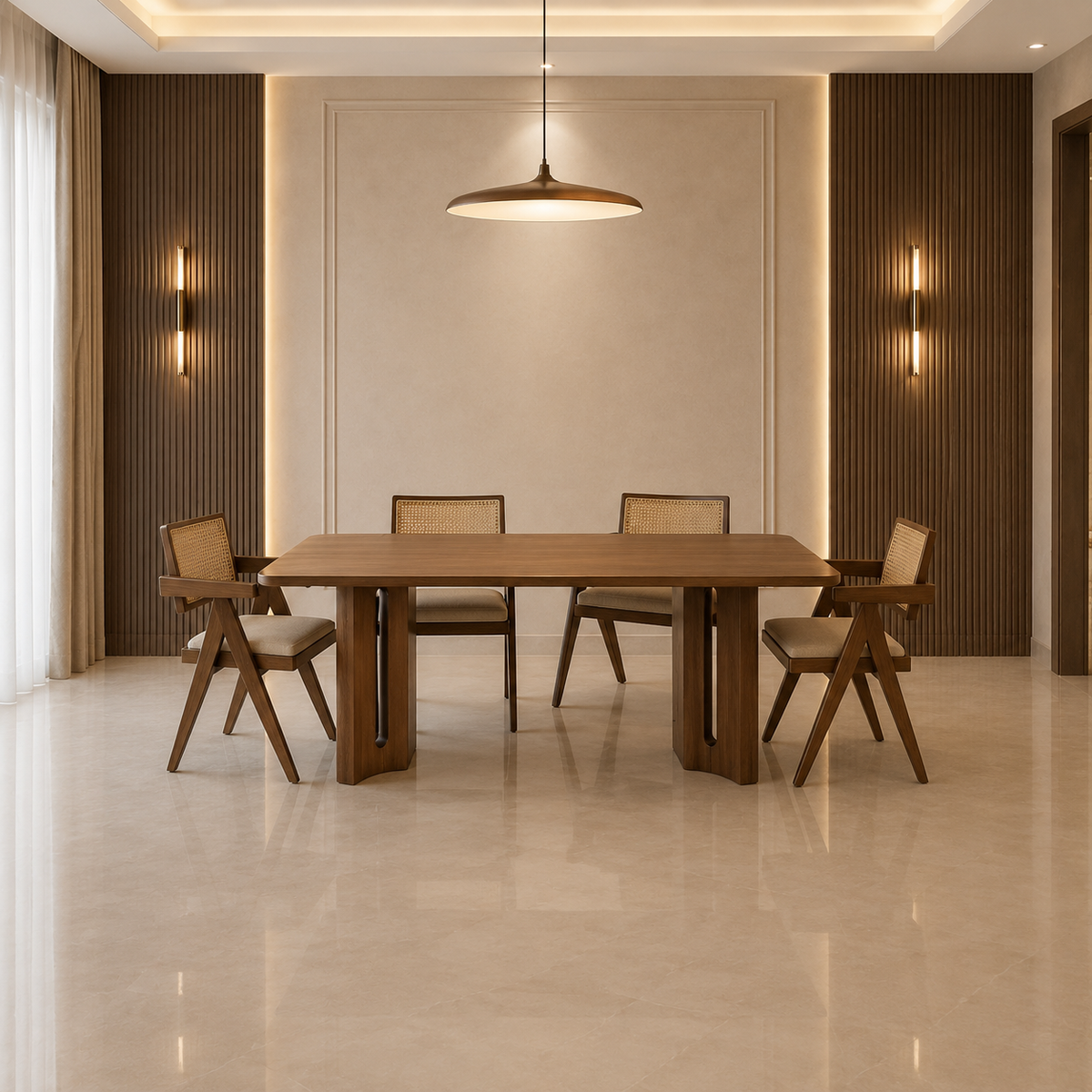 Modern Japandi Wood Dining Table - Z-DT-003