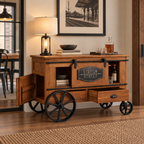 Mango Wooden Bar Cart Cabinet -Z-BC-009