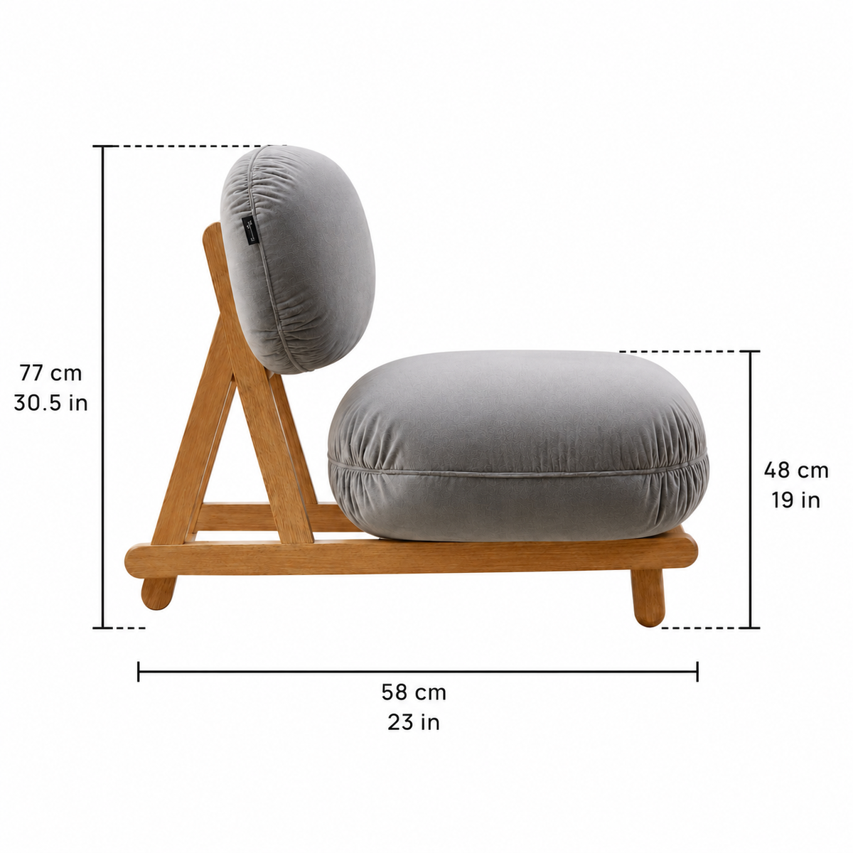 Grey Lounge Chair - Z‑AC‑009