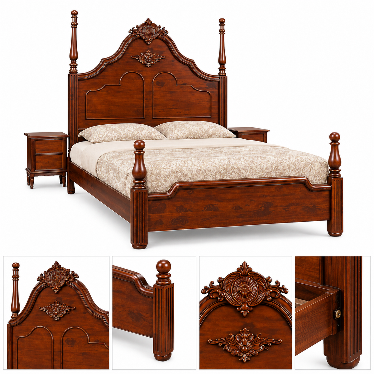 Royal Antique Wooden Bed – Z-B-015