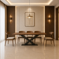 Metal Base Wood Dining Table - Z-DT-006
