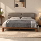 Elegant Minimalist Wooden Bed - Z-B-019