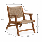 Wooden Woven Rope Armchair - Z-AC-016
