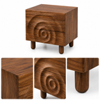 Circular Wave Bedside Table- Z-BS-006