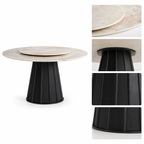 Modern Luxe Round Marble Dining Table-6-Seater -Z-DT-016