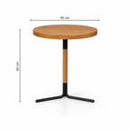 Wood & Metal Round Side Table - Z-ST-007