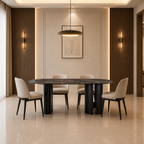 Contemporary Marble & Wood Dining Table - Z-DT-014