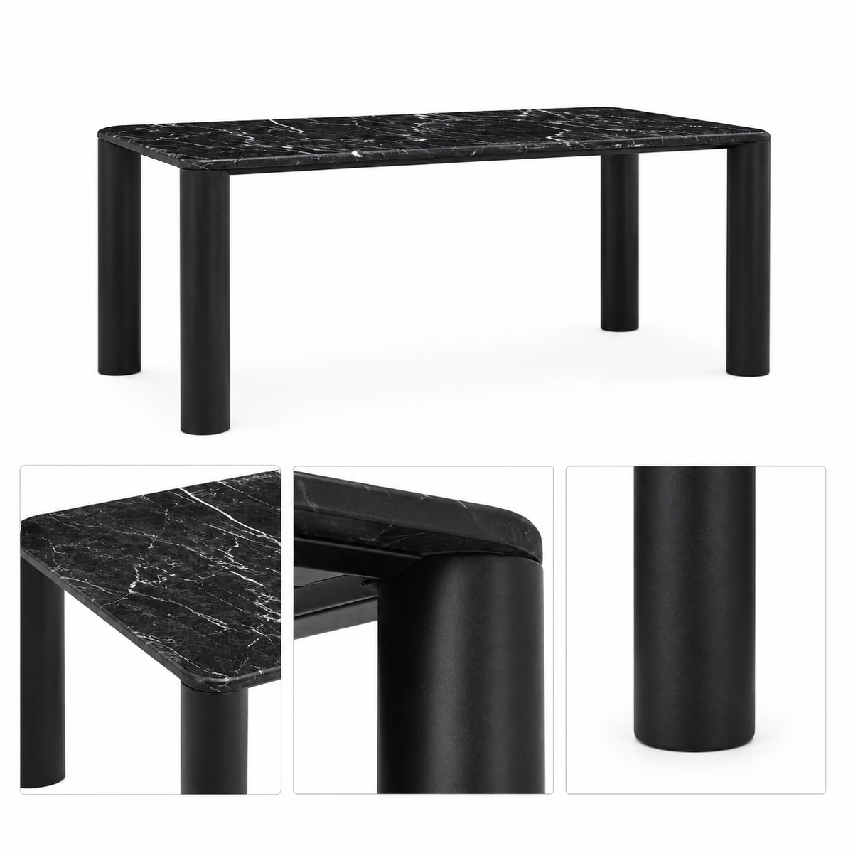 Contemporary Prada Green Marble Dining Table - Z-DT-013