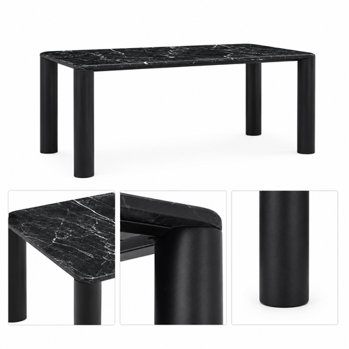 Contemporary Prada Green Marble Dining Table - Z-DT-013