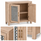 Geometric Lattice Wooden Sideboard - Z-SV-003