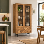 Wooden Display Cabinet With Metal Legs -Z-SV-013