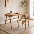 Minimalist Natural Wooden Study Table -Z-OF-002