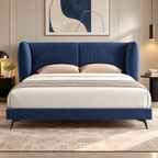 Italian Style Fabric Upholstered Double Bed - Z-B-008