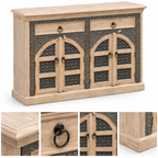 Handcrafted Arch‑Design Wooden Sideboard - Z-SV-004