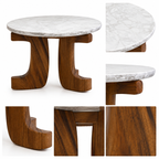 Round Stone Top End Table - Z-ST-010