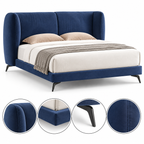 Italian Style Fabric Upholstered Double Bed - Z-B-008