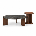 Natural Wood Marble Table Set - Z-CT-019