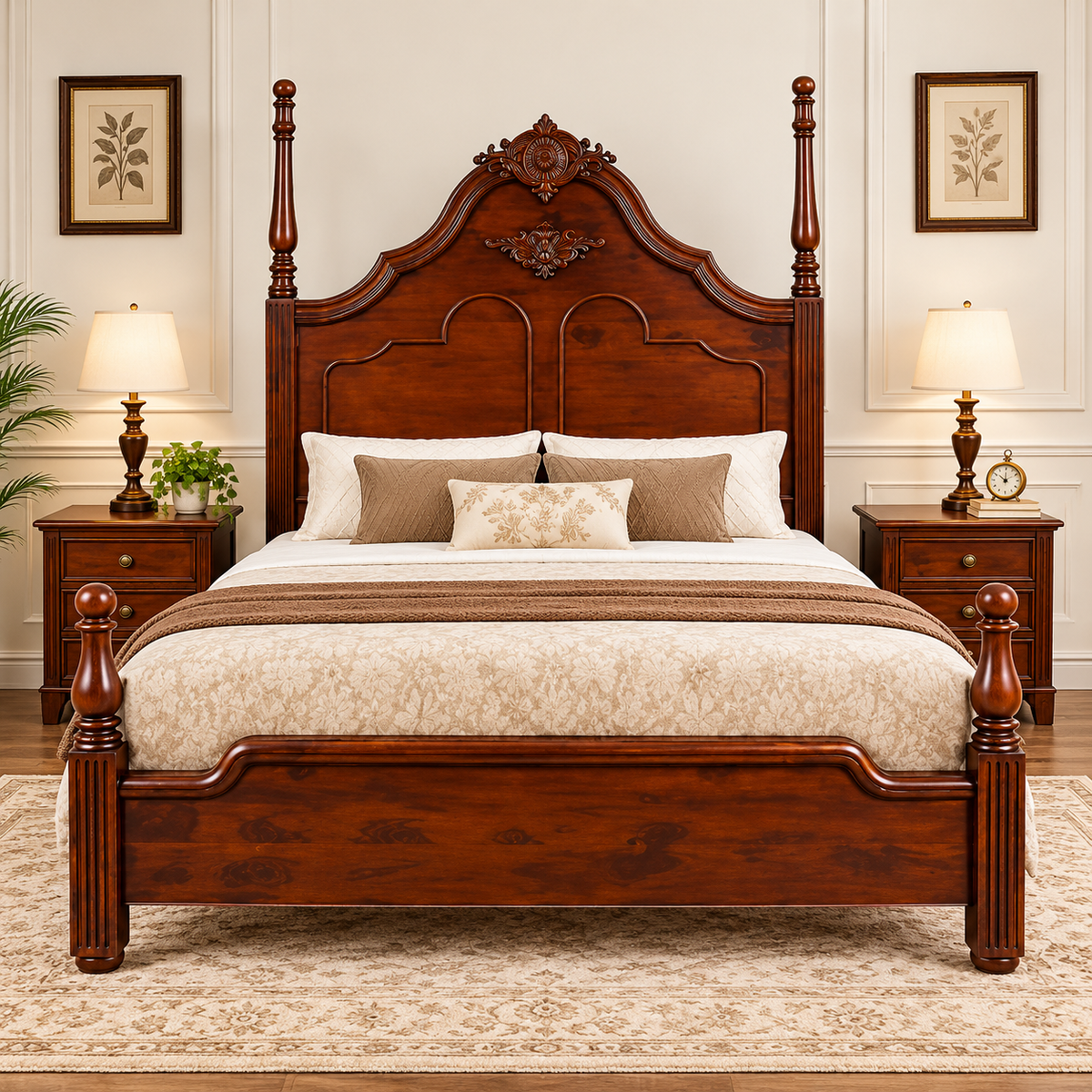 Royal Antique Wooden Bed – Z-B-015