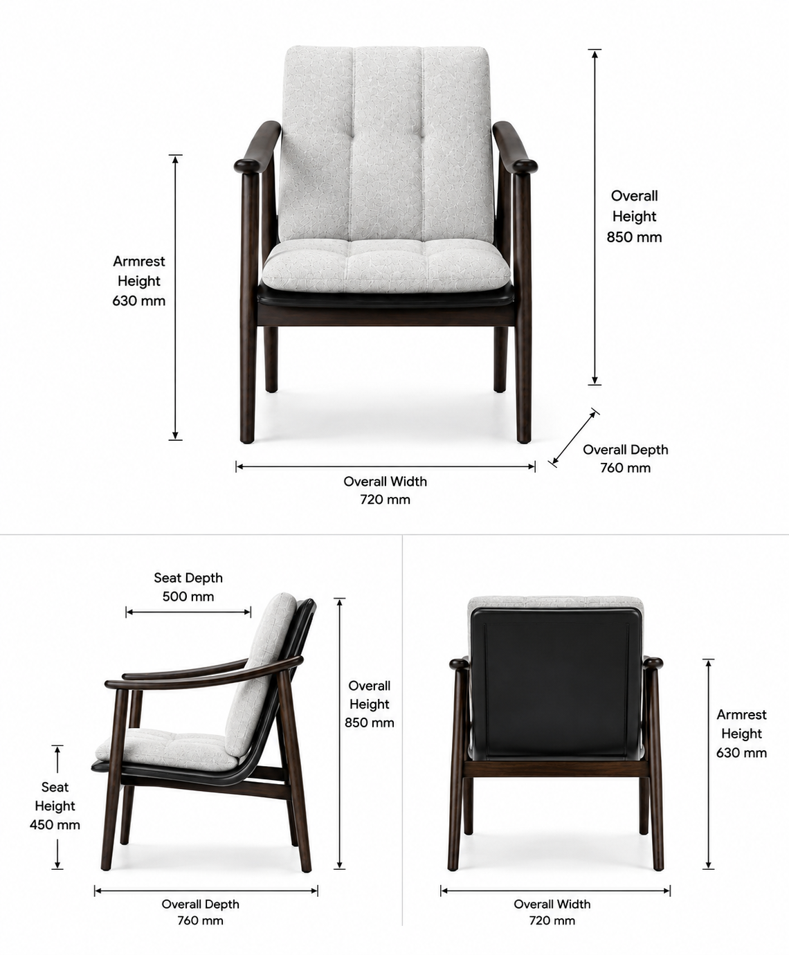 Modern Fabric Armchair - Z-AC-011