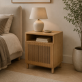Japandi Slatted Wooden Sidetable -Z-BS-004