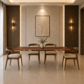Wooden Dining Table with Plexi Glass Legs -Z-DT-036