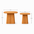 Japandi Solid Wood End Table - Z-ST-005
