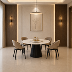 Modern Luxe Round Marble Dining Table-6-Seater -Z-DT-016