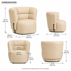 Semi‑Leather Lounge Chair - Z-AC-004