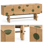 Polka Dot Oak Wooden Tv Unit - Z-TU-002