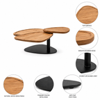 Natural Wood Dual‑Layer Coffee Tabl- Z-CT-020