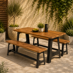Outdoor Dining Table & Bench Set -Z-ODF-028